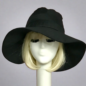 Black Linen Sun Hat