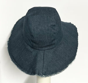 Wide Brim Denim Hat