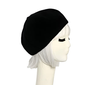 Black Velvet Beret Hat