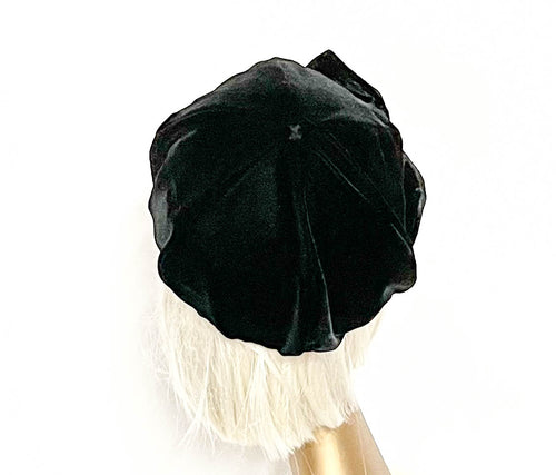 Black Velvet Beret Bow