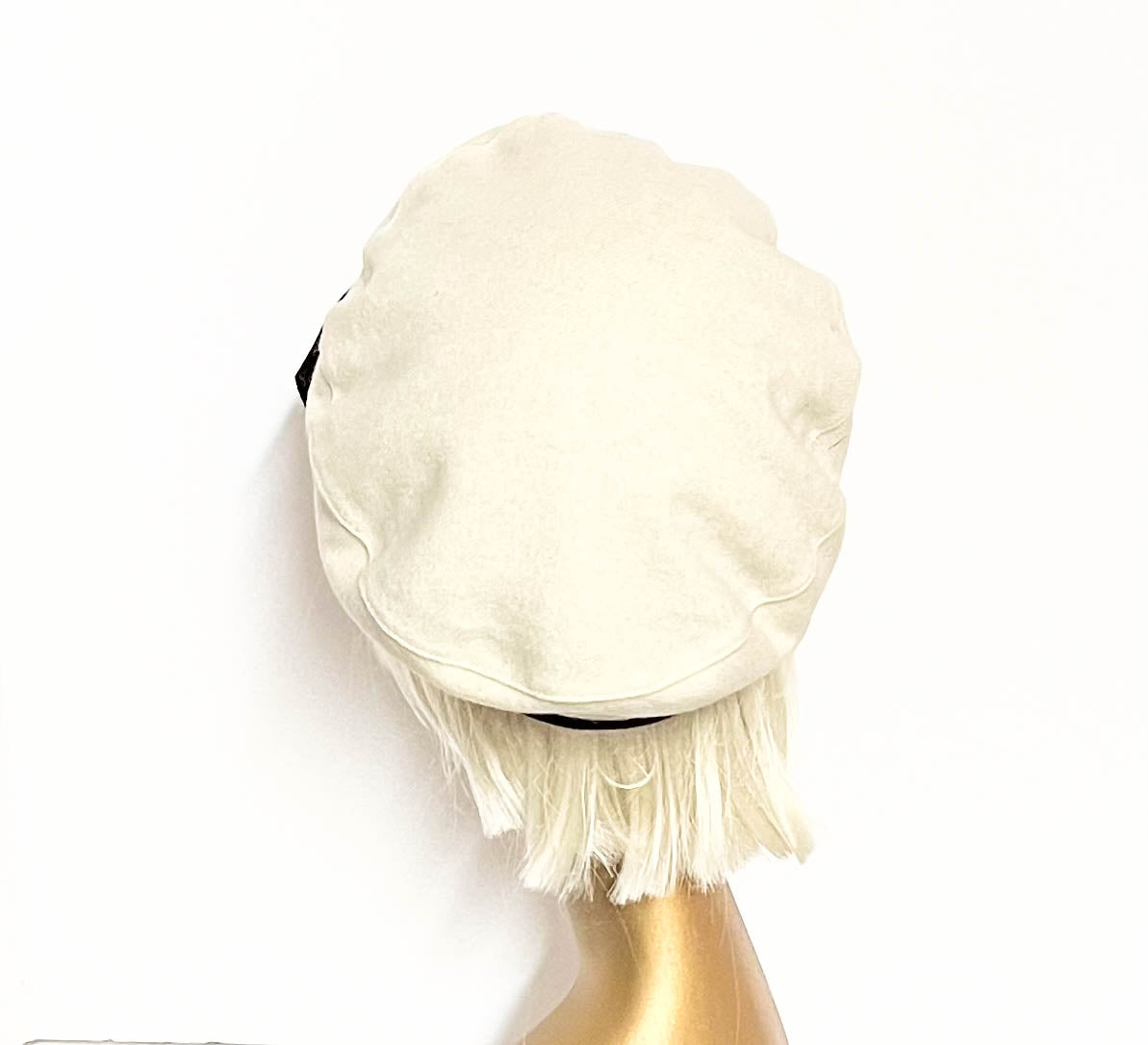 White Beret Hat Bow