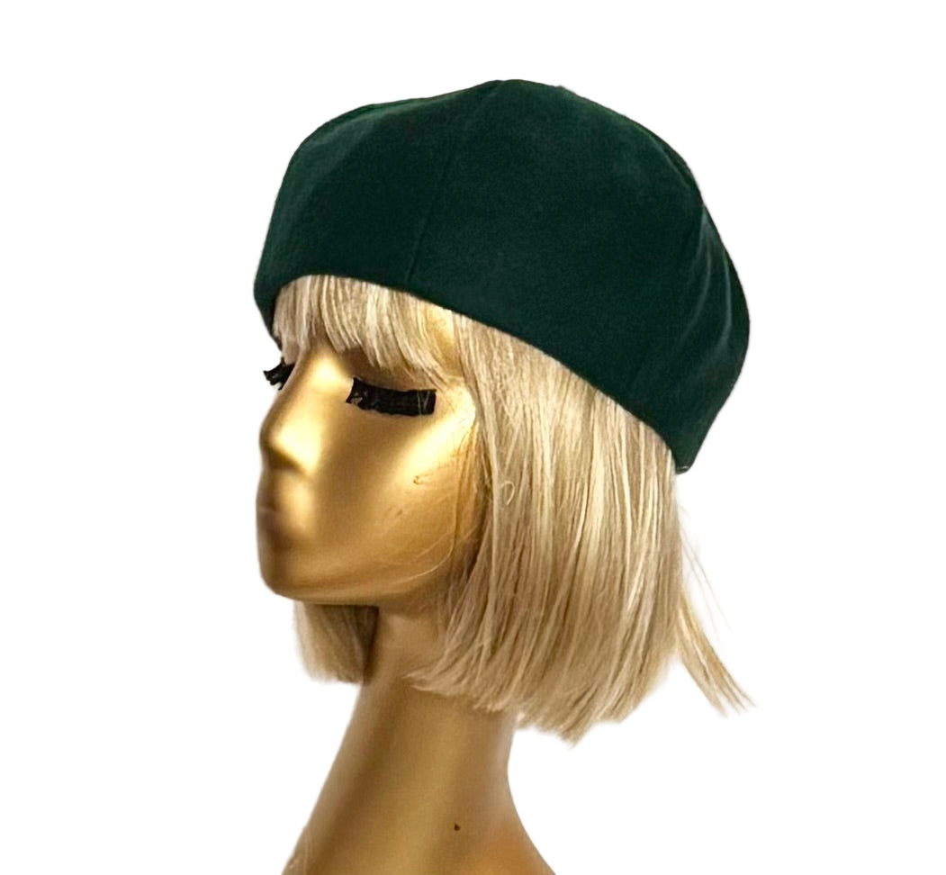 Emerald Velvet Beret