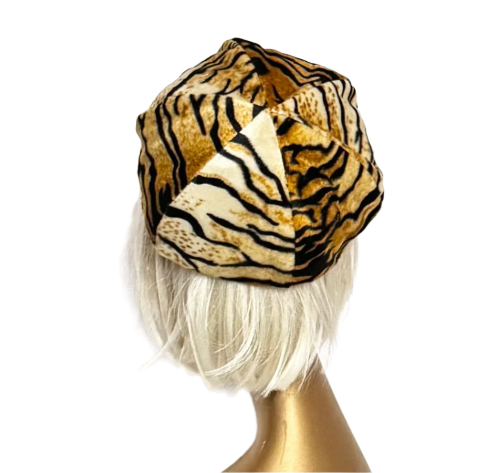 Cheetah Faux Fur Beret Hat