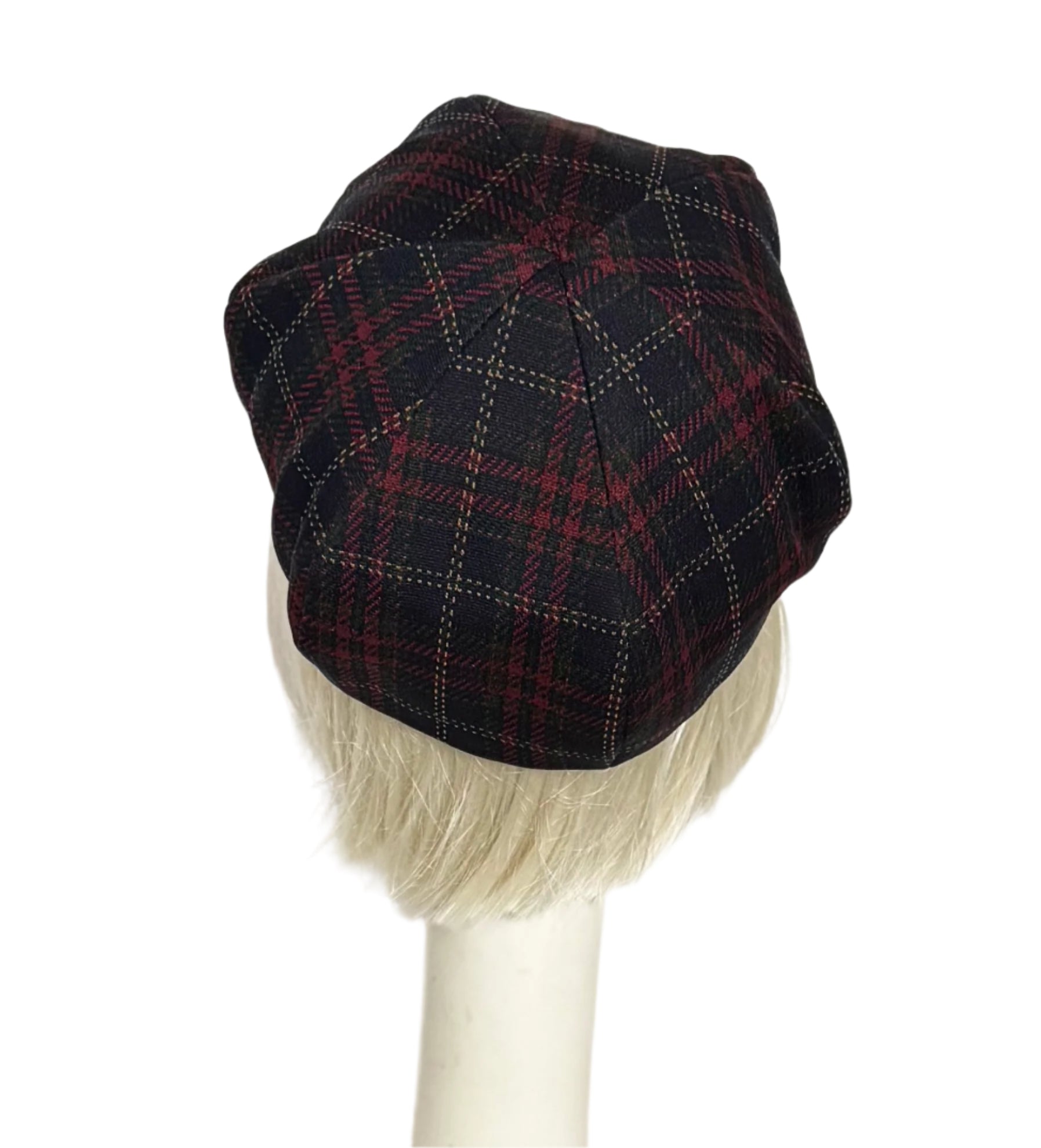 Plaid Beret Hat