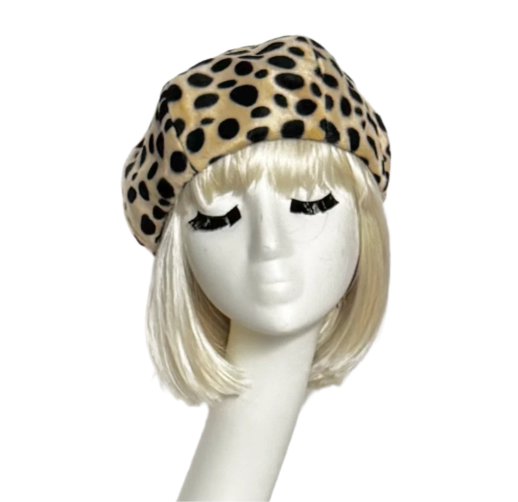 Dalamation Faux Fur Beret