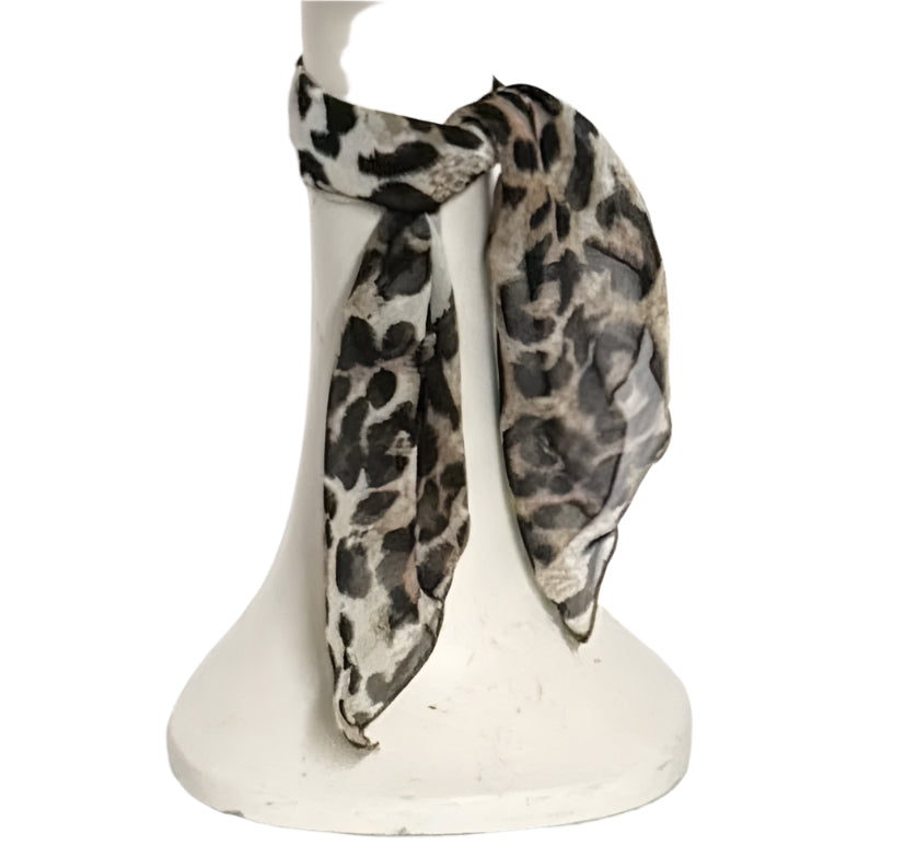 Leopard Chiffon Scarf