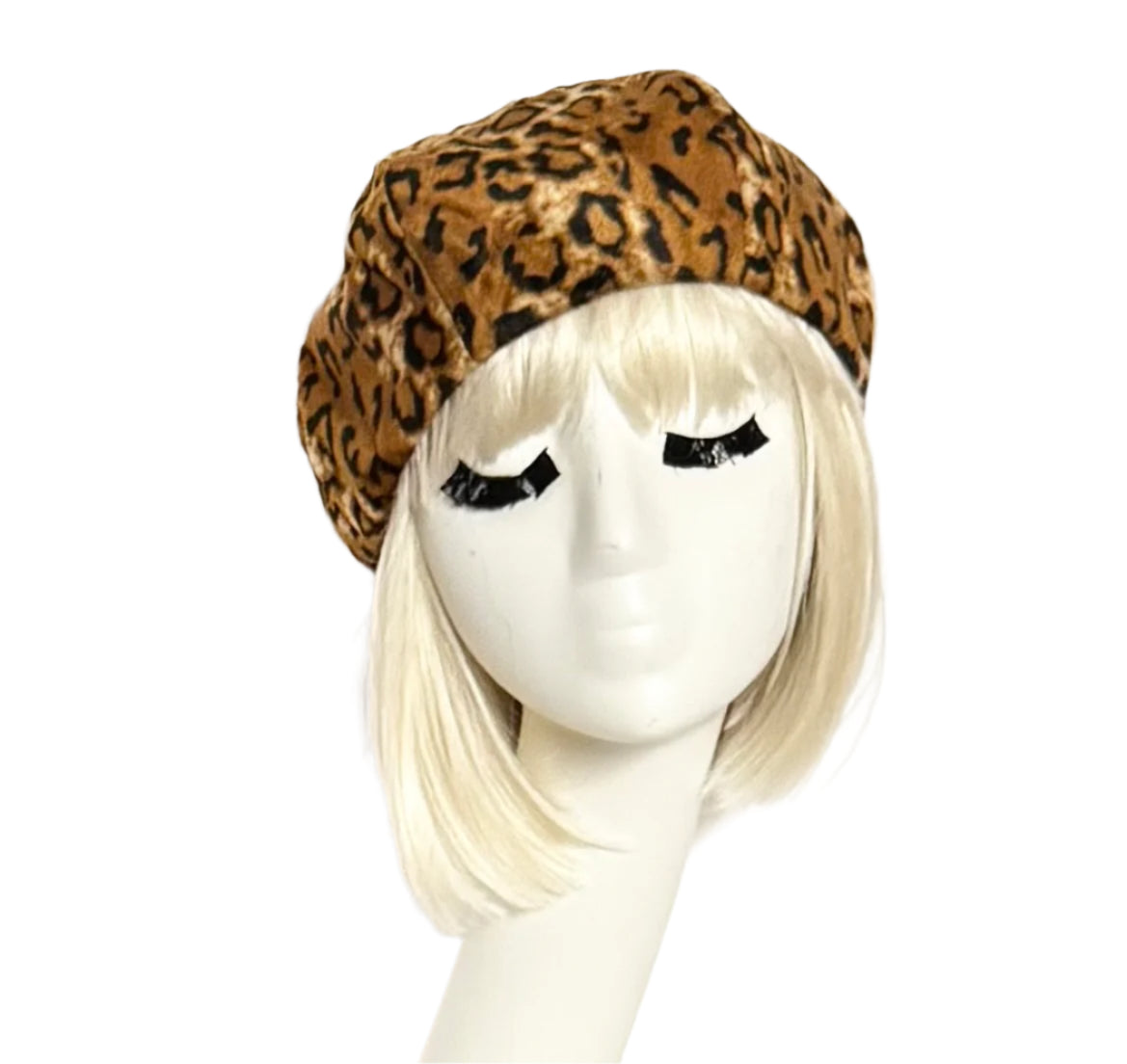 Leopard Faux Fur Beret