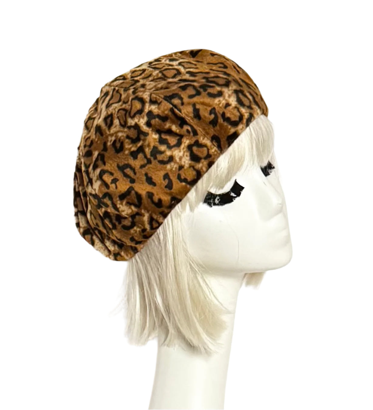 Leopard Faux Fur Beret