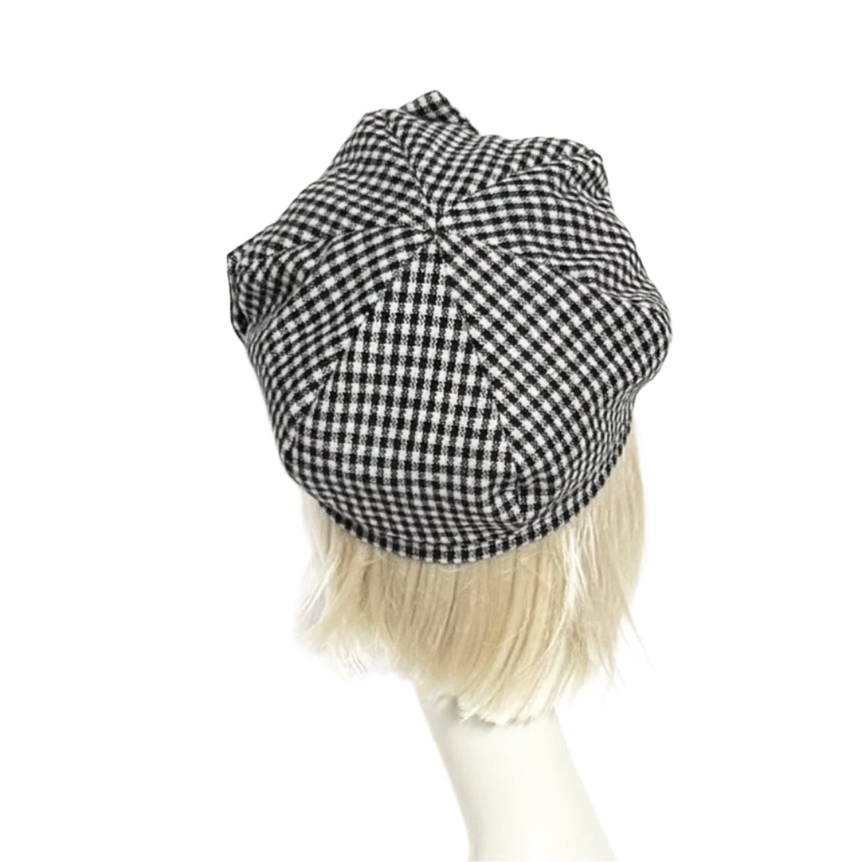 Checkered Beret Bow
