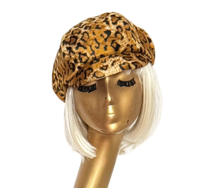 Gold Leopard Newsboy