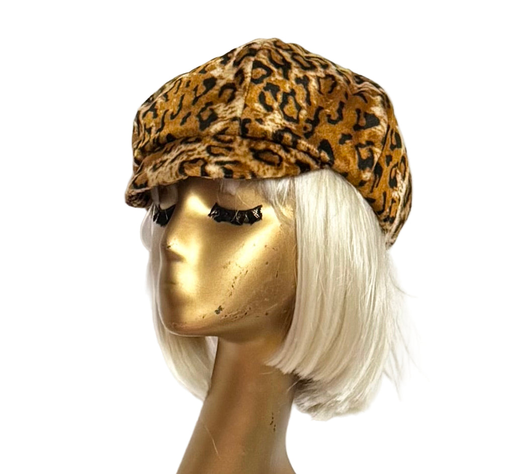 Gold Leopard Newsboy