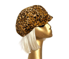 Load image into Gallery viewer, Gold Leopard Newsboy