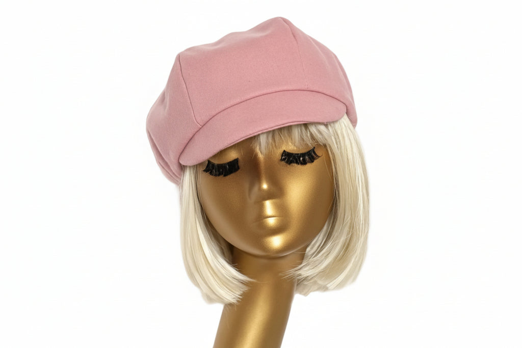 Pink Wool Newsboy