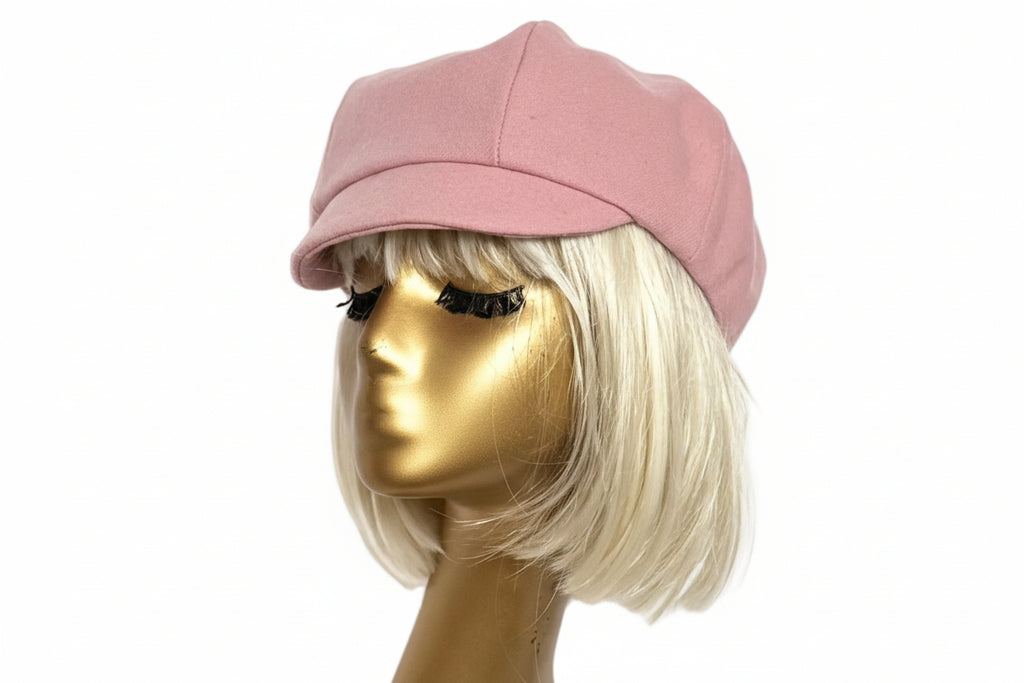 Pink Wool Newsboy