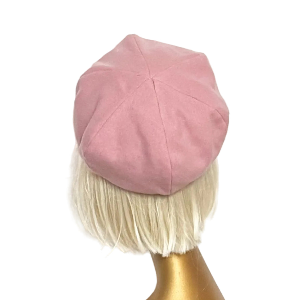Pink Wool Newsboy