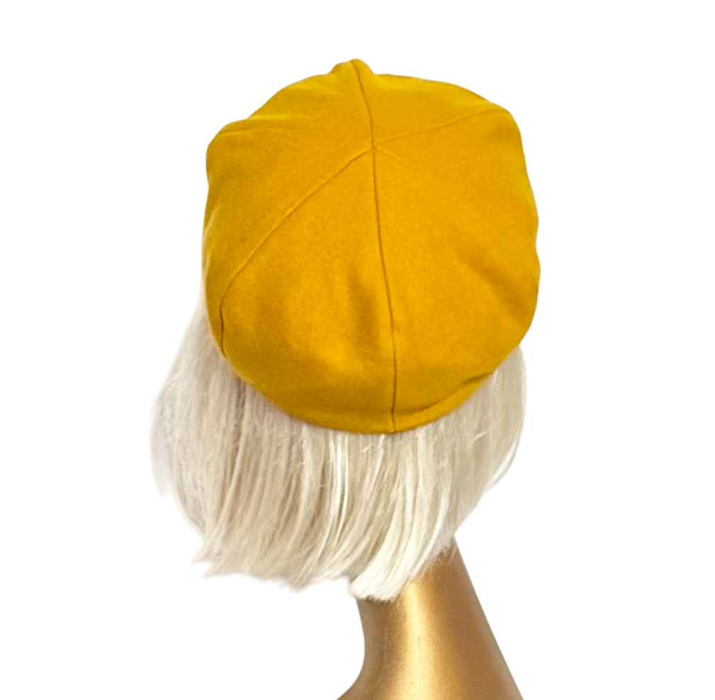 Yellow Wool Newsboy