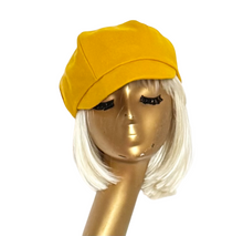 Load image into Gallery viewer, Yellow Wool Newsboy