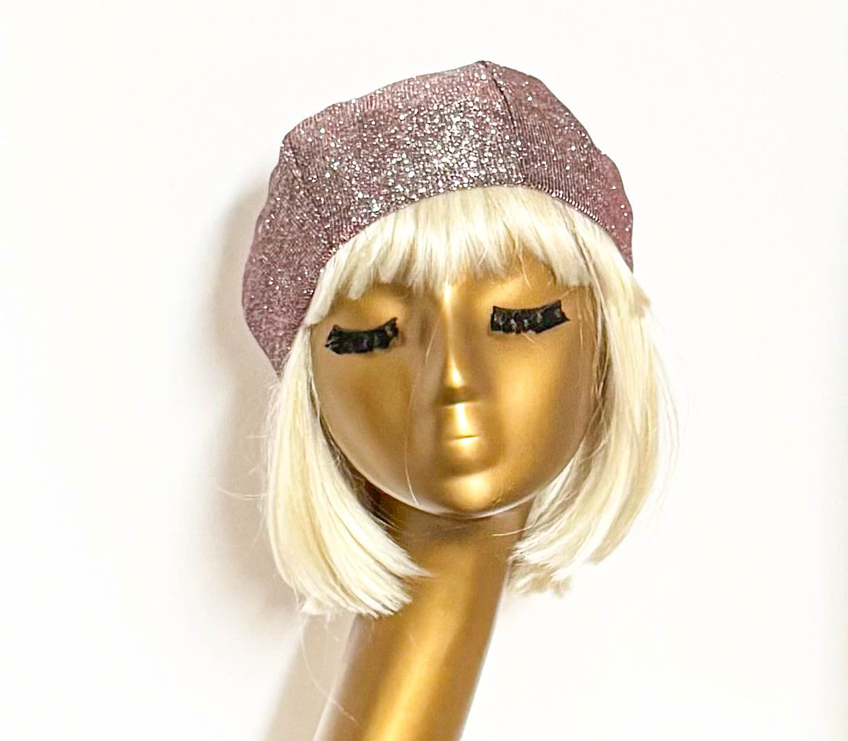 Disco Plum Lurex Beret