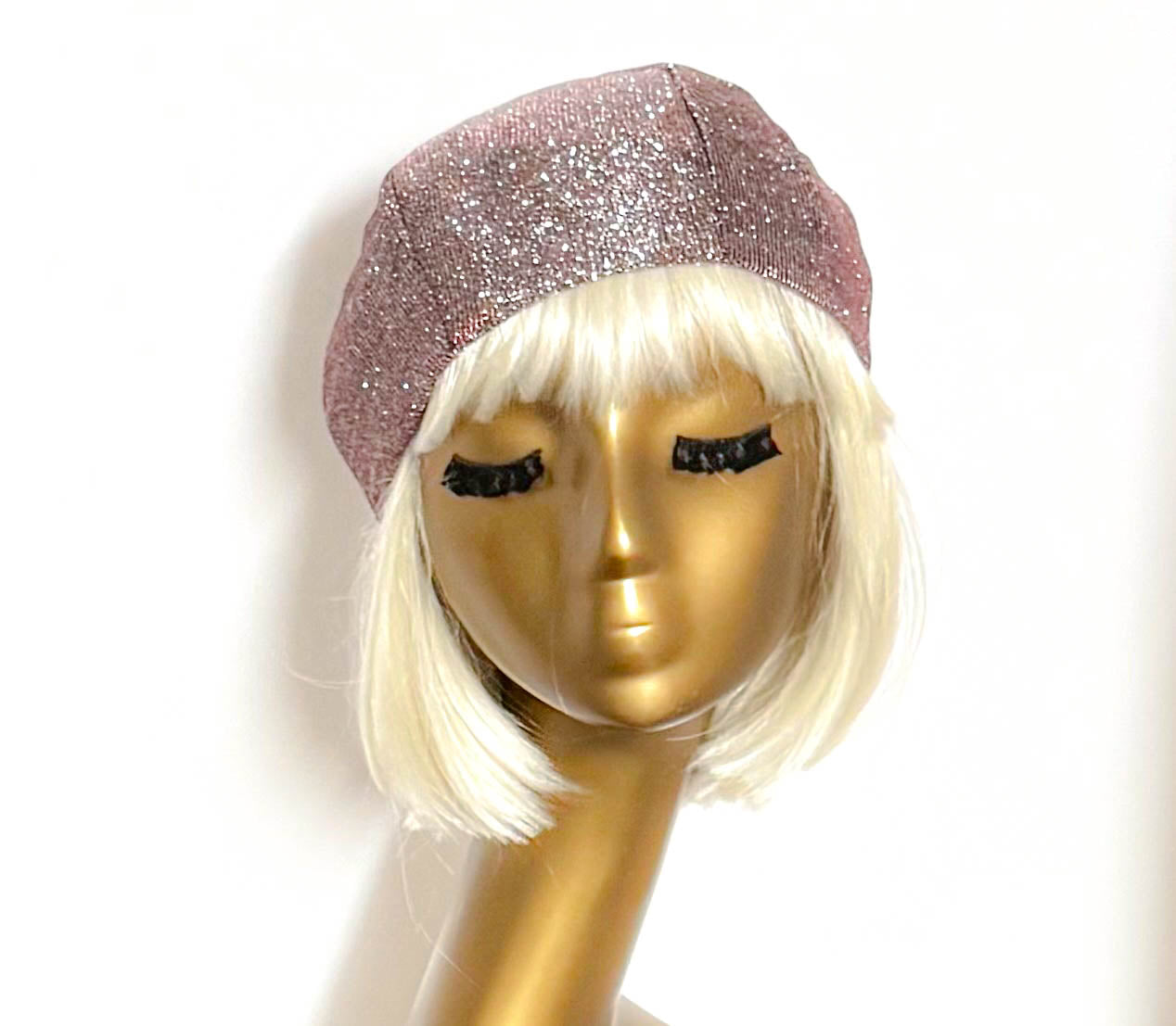 Disco Plum Lurex Beret
