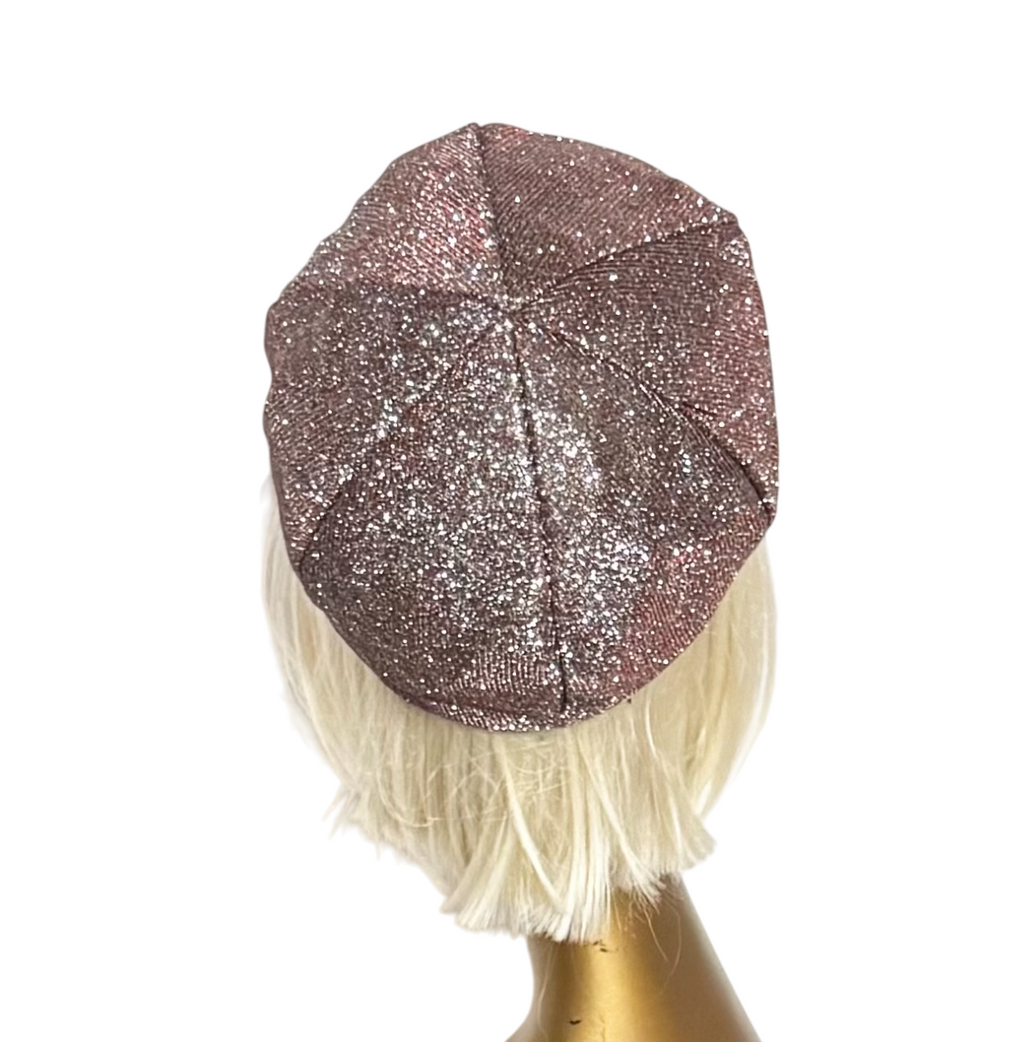 Disco Plum Metallic Beret
