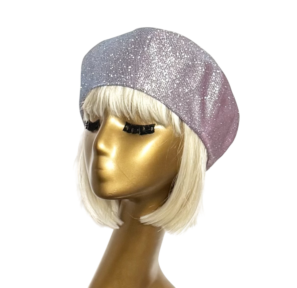 Disco Lilac Metallic Beret
