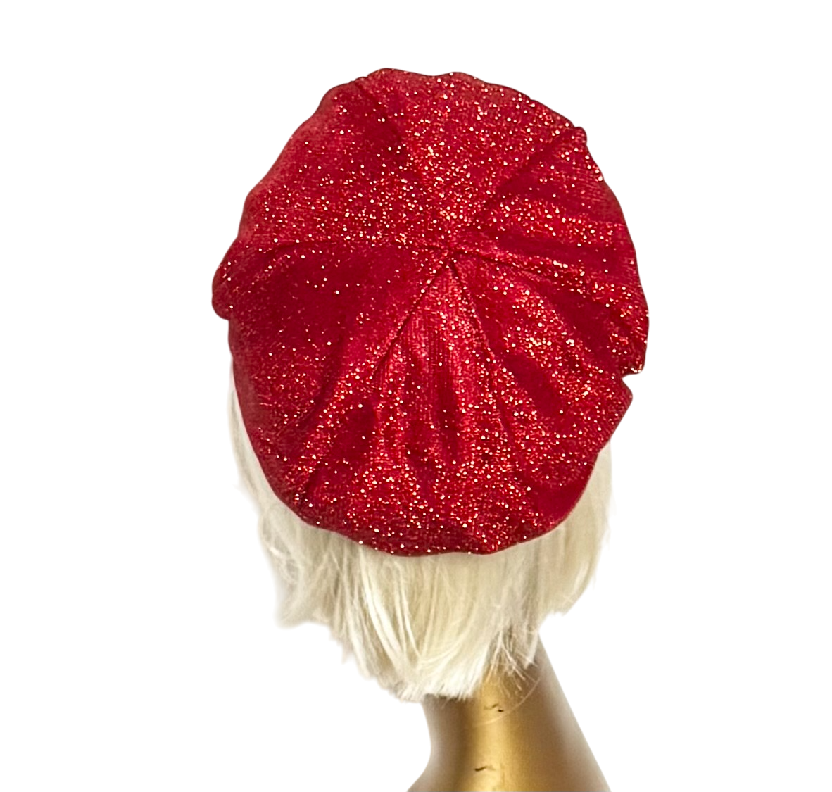 Ruby Red Lurex Beret