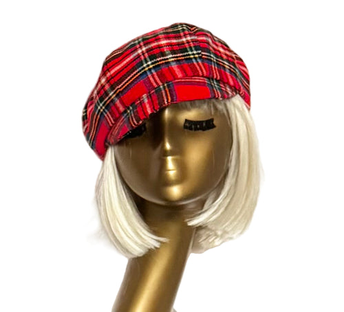 Red Tartan Plaid Newsboy