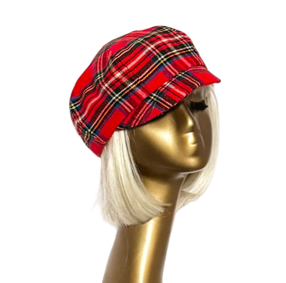 Red Tartan Plaid Newsboy