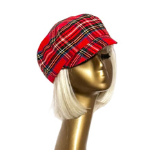 Load image into Gallery viewer, Red Tartan Plaid Newsboy