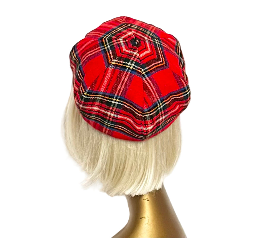 Red Tartan Plaid Newsboy