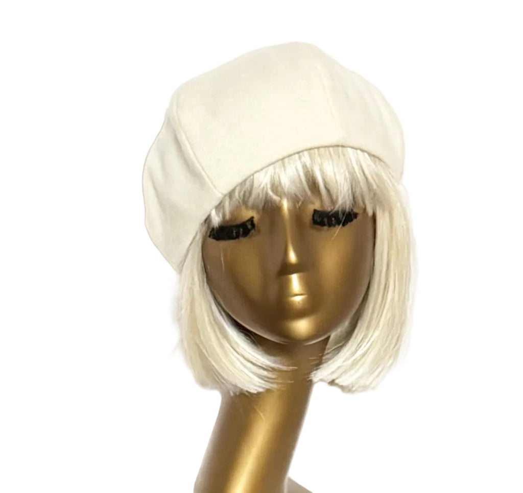 Off White Wool Beret