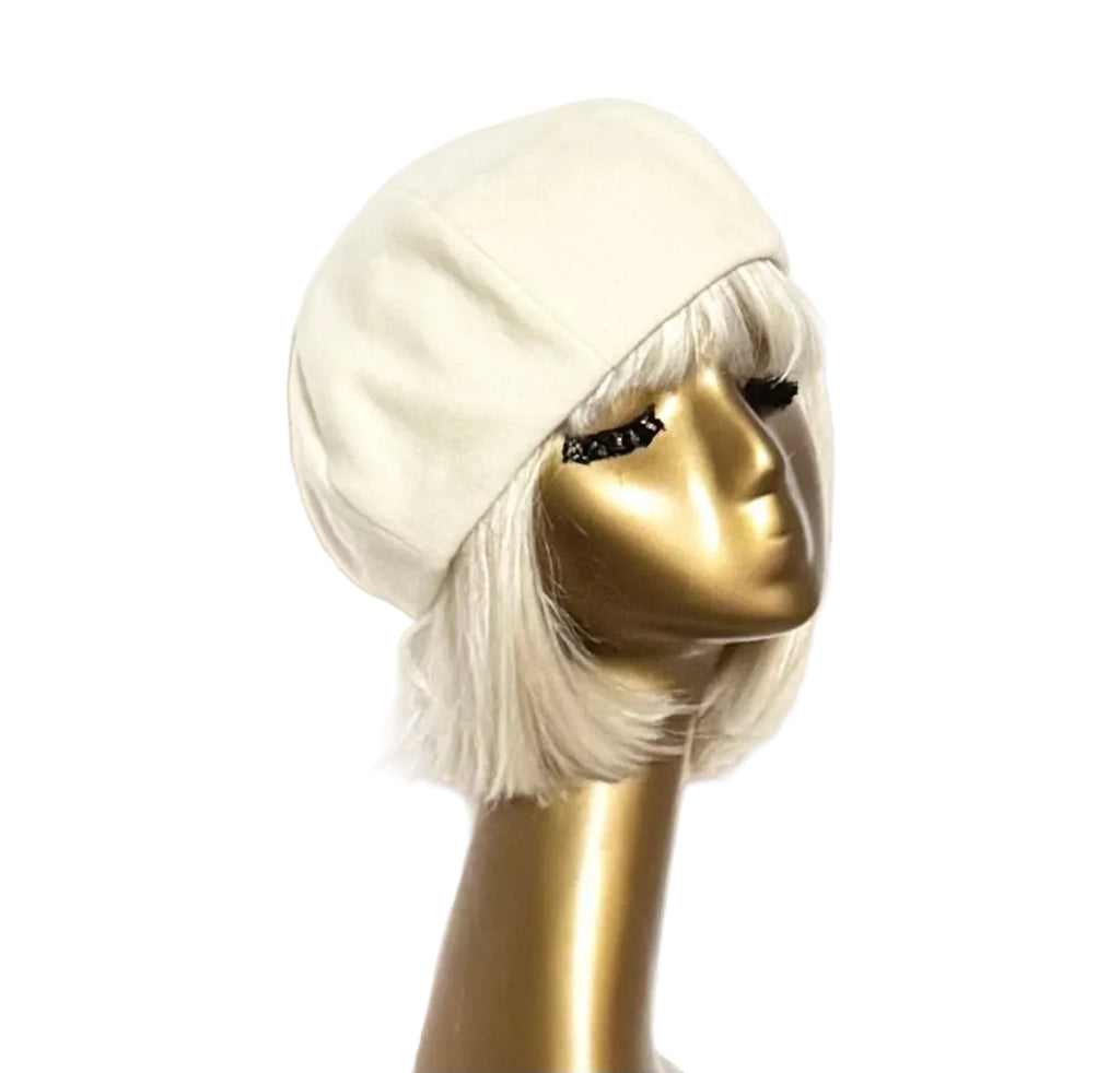 Off White Wool Beret