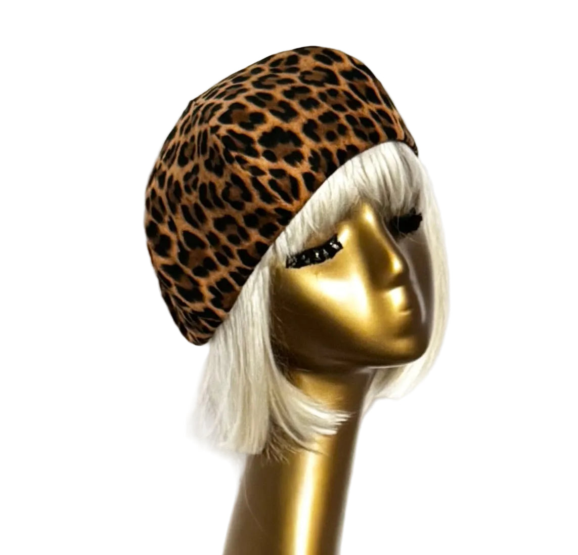 Corduroy Leopard  Beret