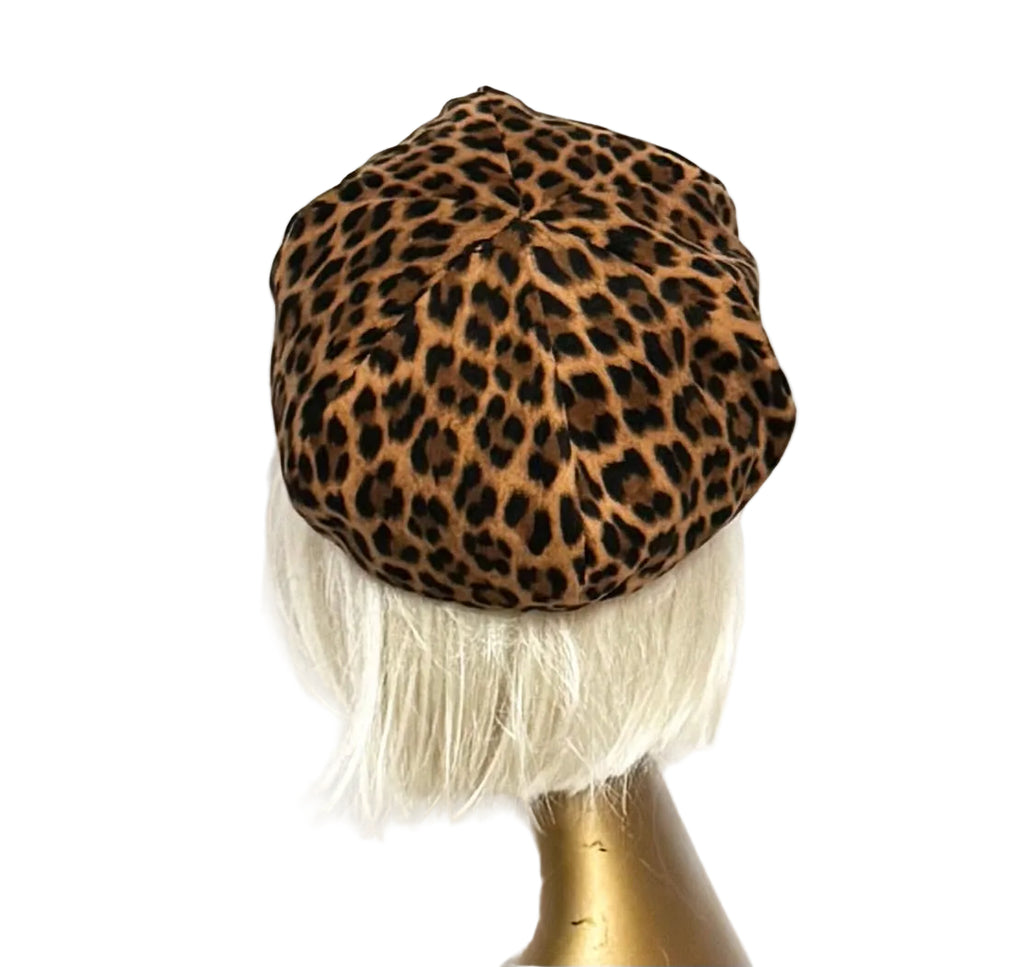 Corduroy Leopard  Beret