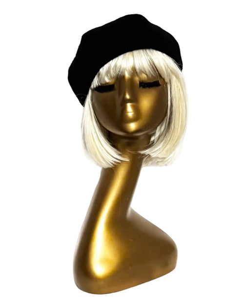 Black Wool Beret