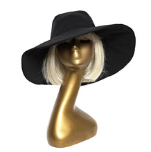 Load image into Gallery viewer, Black Cotton Twill Sun Hat