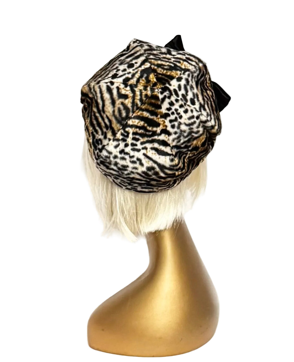 Leopard Beret Bow