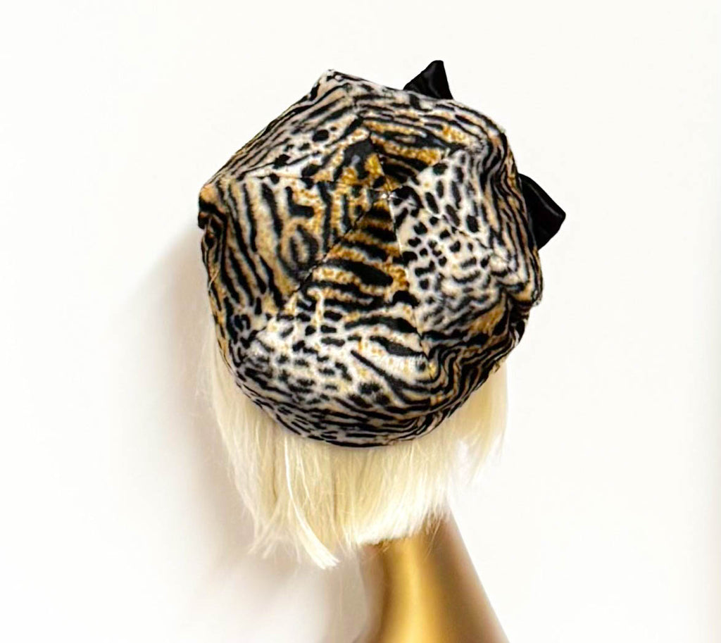Leopard Beret Bow