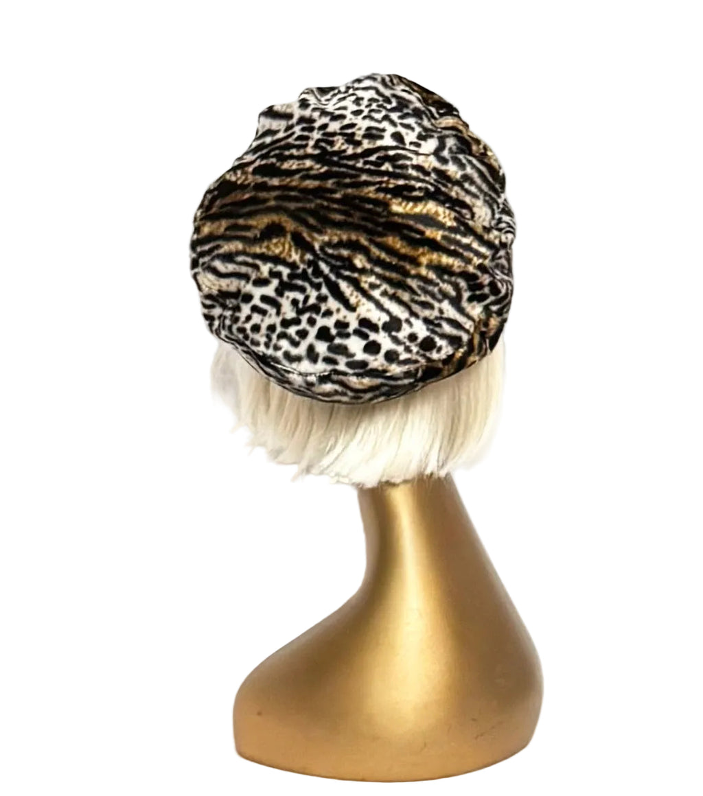 Leopard Faux Fur Beret