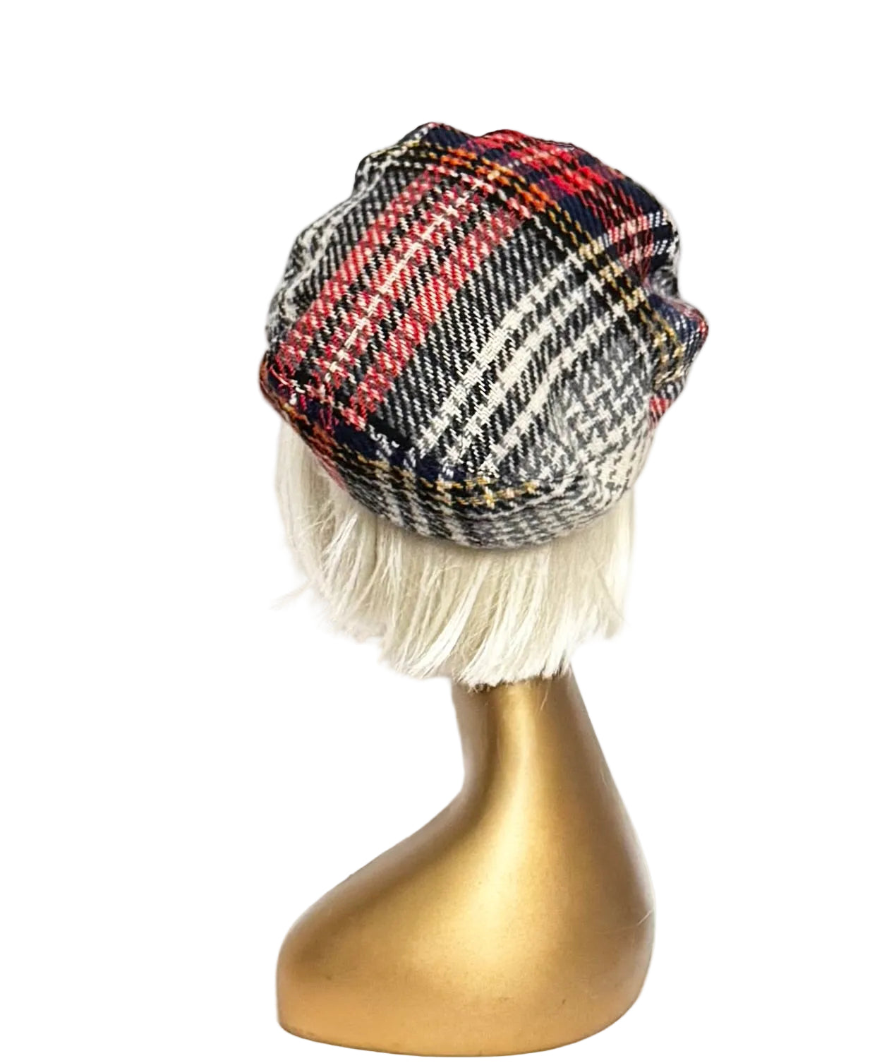 Wool Plaid Beret