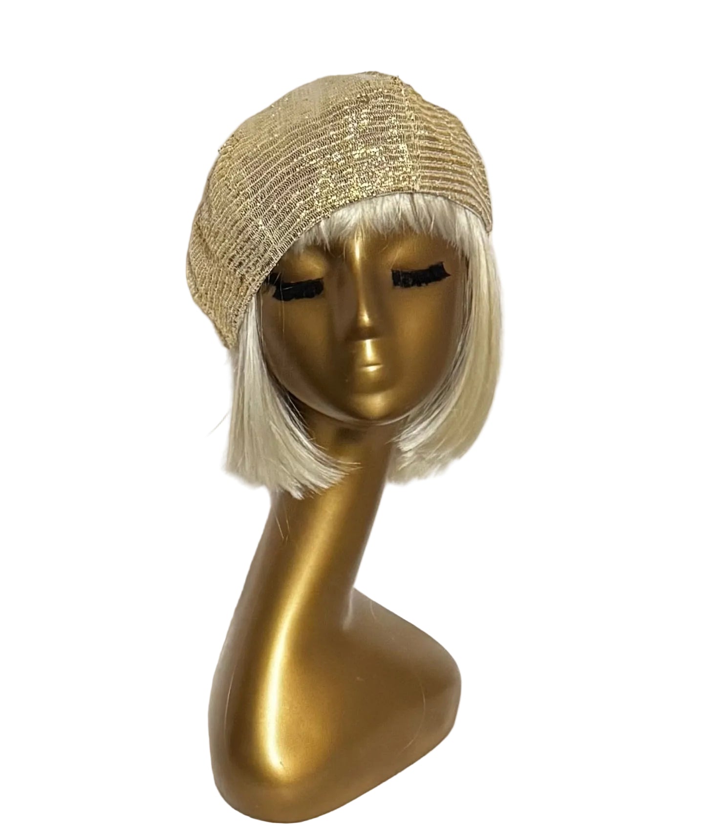 Gold Lurex Beret