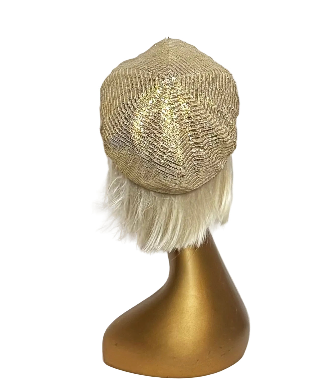 Gold Lurex Beret