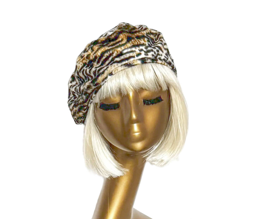 Oversized Leopard Beret