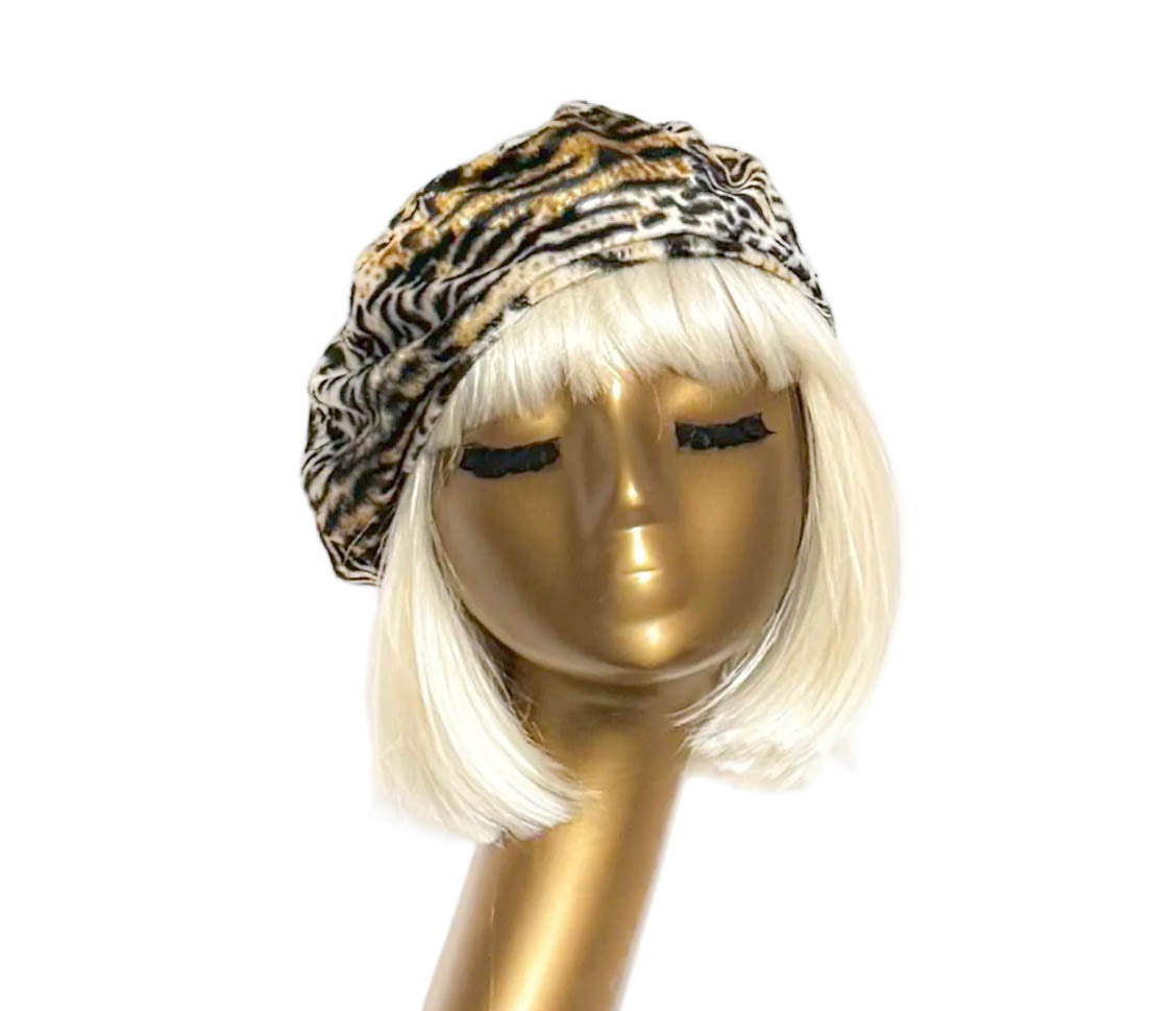 Oversized Leopard Beret