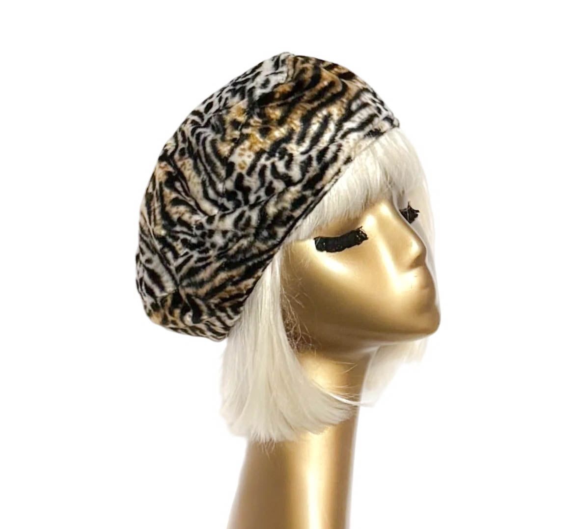 Oversized Leopard Beret