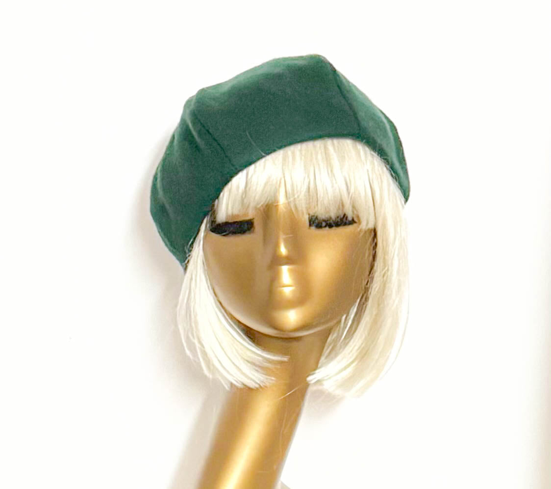 Emerald Velvet Beret