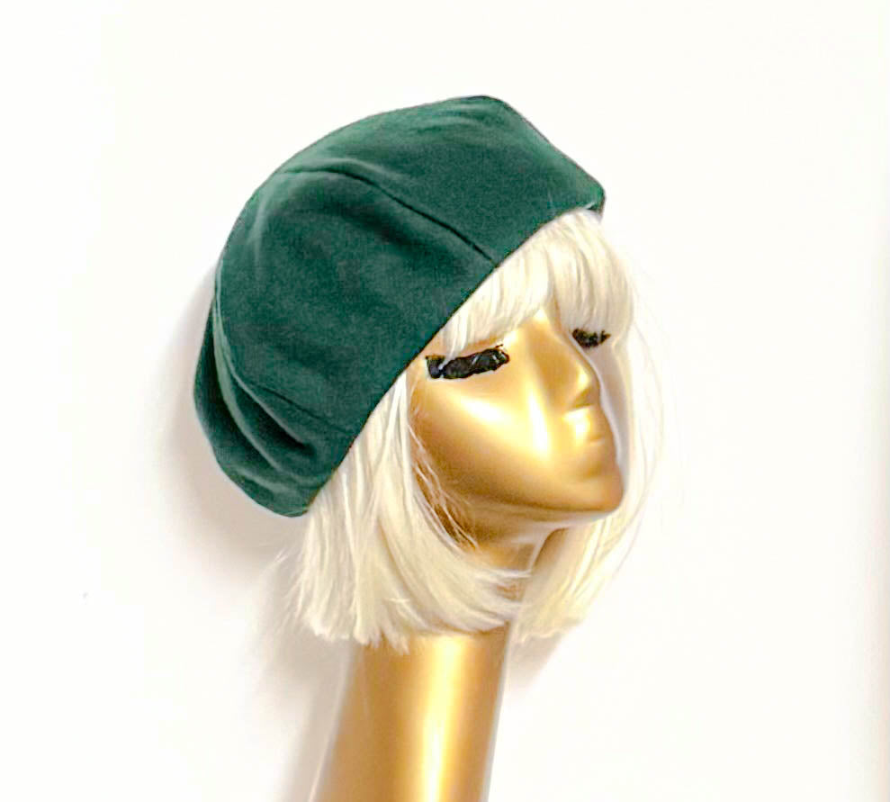 Emerald Velvet Beret
