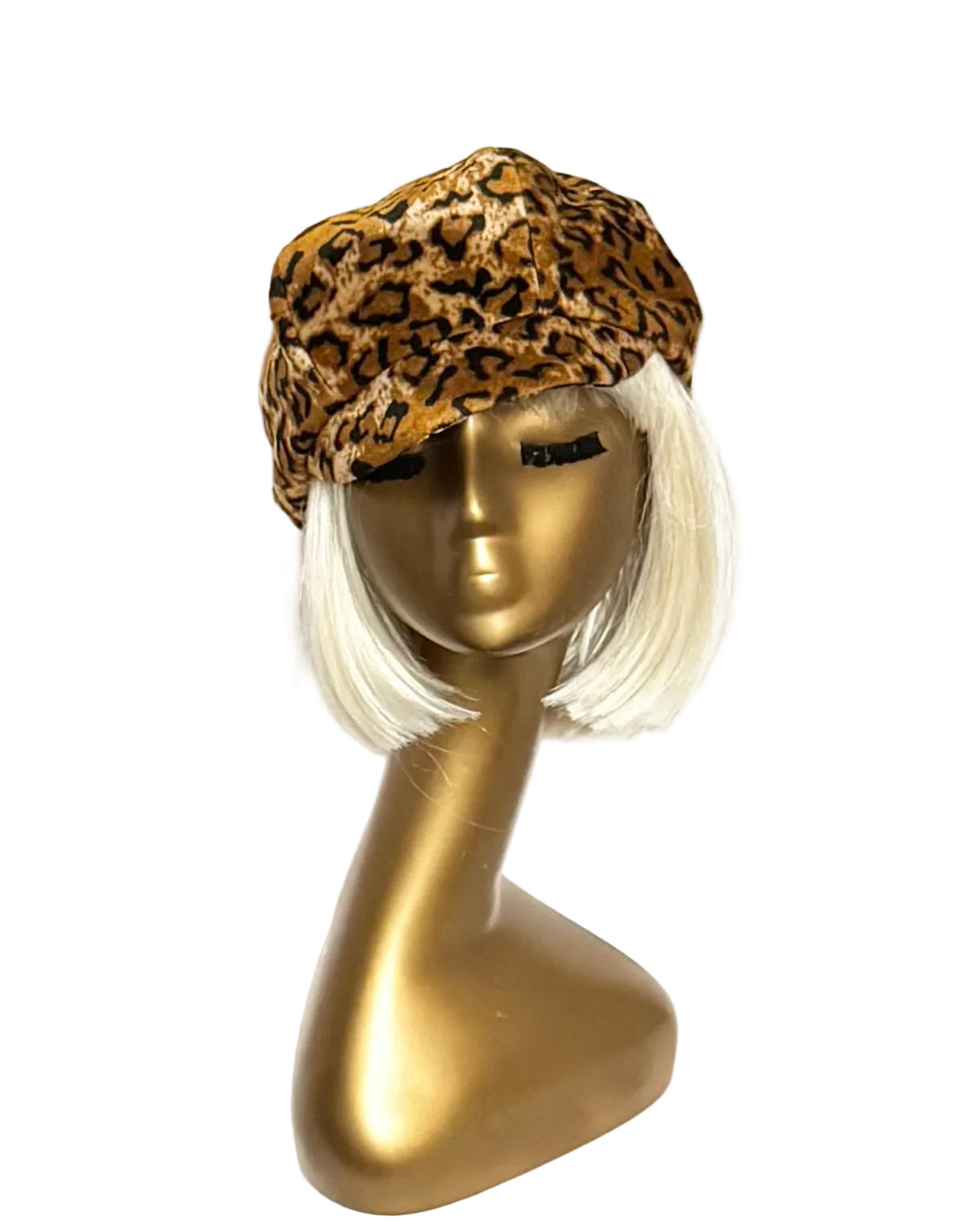 Gold Leopard Newsboy