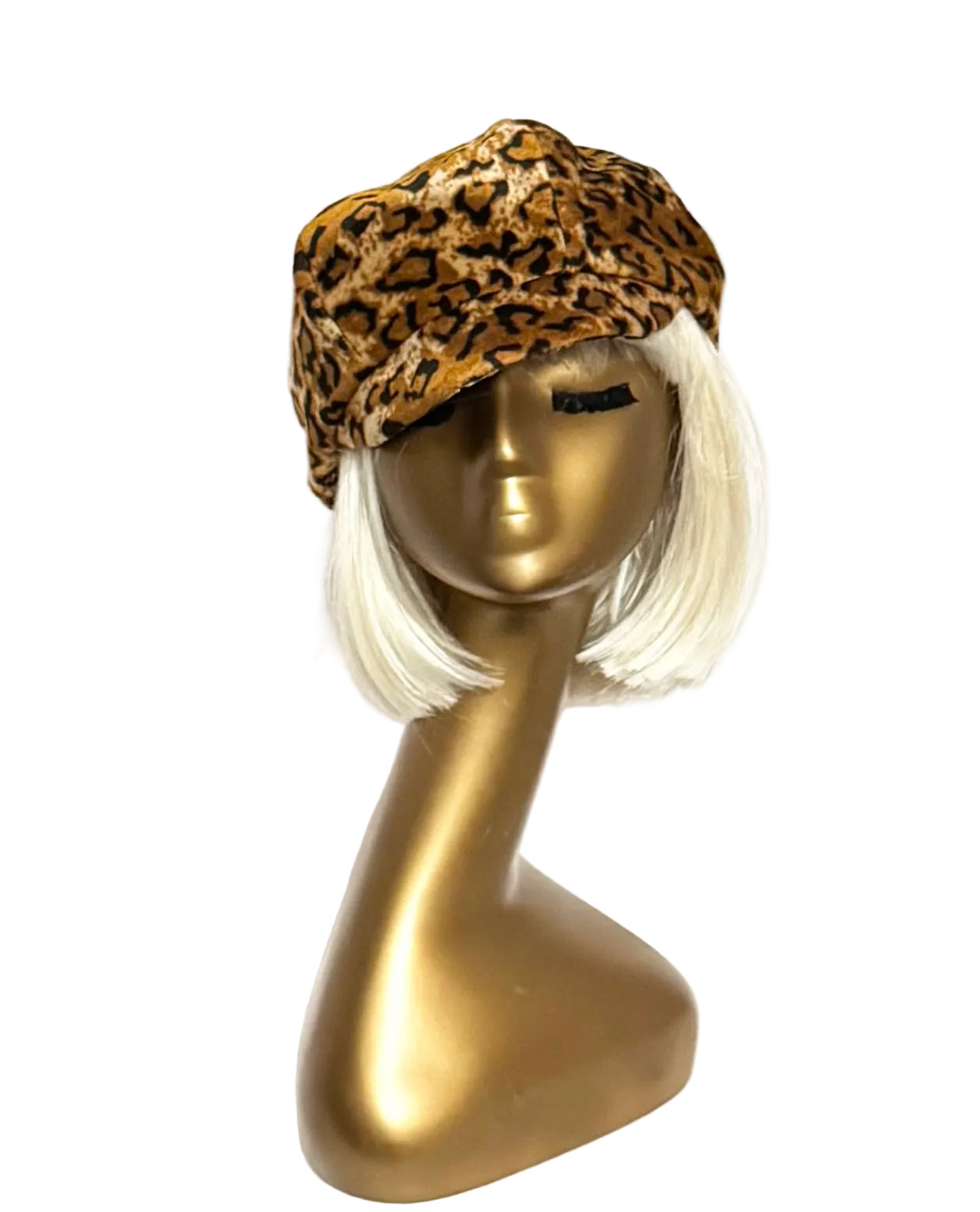 Gold Leopard Newsboy