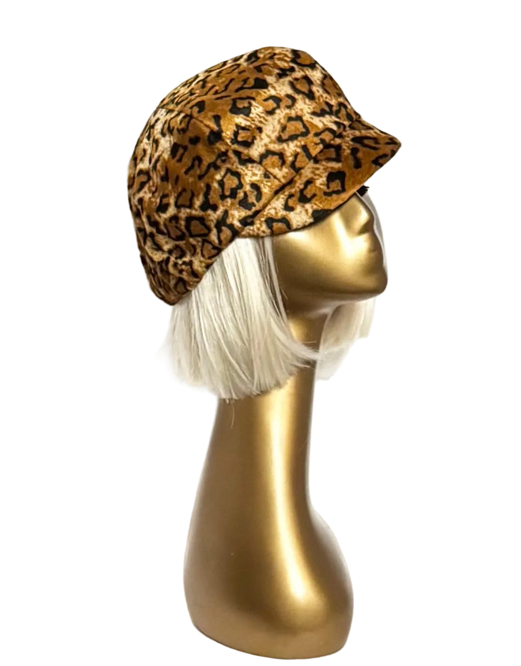 Gold Leopard Newsboy